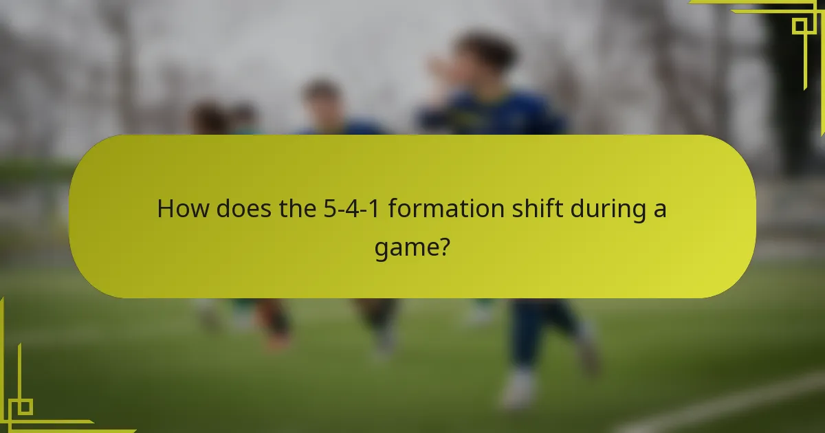 How does the 5-4-1 formation shift during a game?